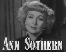 Ann Sothern elokuvan Kirje kolmelle naiselle (1949) trailerissa.