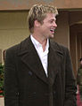 Brad Pitt at the Incirlik hospital Dec. 7. 2001 (cropped)