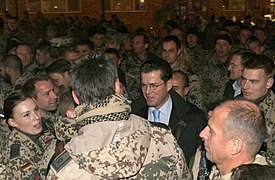 Guttenberg with soldiers in Kunduz Province.jpg