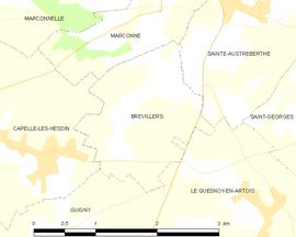 Mapa obce Brévillers