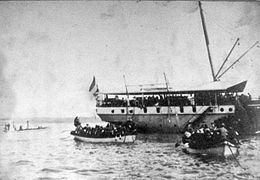 Dutch troops landing at Sanur