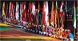 A view of the Participants' flag-bearers.