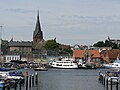 Blick über Flensburger Hafen (Im Hintergrund die St. Marien Kirche)