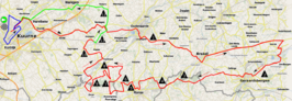 Routekaart van de Kuurne-Brussel-Kuurne 2017