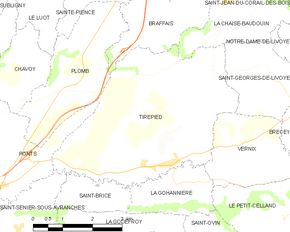 Poziția localității Tirepied