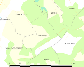 Mapa obce Montdidier