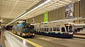 Metro bus and light rail train at Symphony station