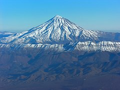 Aerial view of Mount Damavand