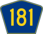 Highway 181 marker