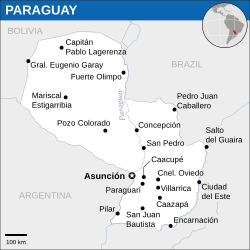 Paraguay के लोकेशन