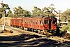 Two 400-class Redhen railcars working a Belair to Adelaide local train in 1990