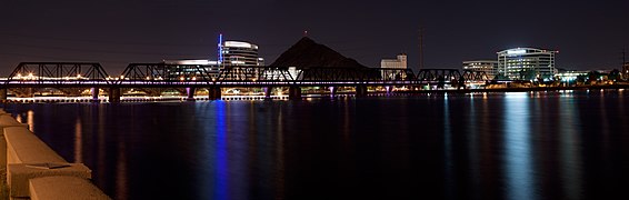 Tempe Town Lake at night