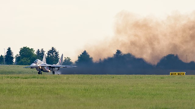 Polish Air Force Mikoyan-Gurevich MiG-29A Fulcrum (reg. 105, cn 2960535105) at ILA Berlin Air Show 2016.