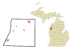 Location of Copemish, Michigan