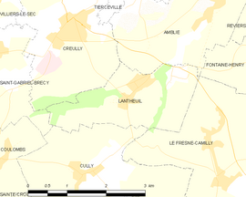 Mapa obce Lantheuil