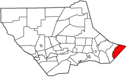 Location of Jordan Township in Lycoming County, Pennsylvania