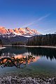 Innsjøen Eibsee med Zugspitze i bakgrunnen