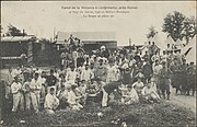 Camp de la Riolante à Longchamp, 4e régiment du génie, Épinal-Belfort-Besançon, La Soupe en plein air.