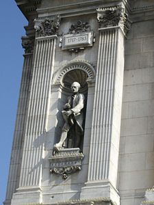 D’Alembert (1880), hôtel de ville de Paris, façade principale, premier étage du pavillon gauche.