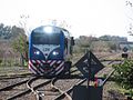 Locomotora de la Línea San Martín maniobrando en Cabred