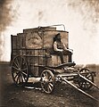 Image 7Roger Fenton's Photographic Van, 1855, formerly a wine merchant's wagon; his assistant is pictured at the front. (from Photojournalism)