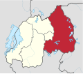 English: Location of Eastern (Est) Province in Rwanda