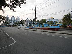 Luna town center overlooking the Santa Catalina de Alejandria Church