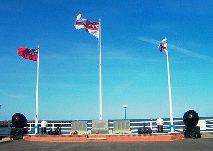 Hommage aux démineurs de 1940-1945 sur le dock de Grimsby.