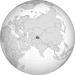 Location of Tajikistan