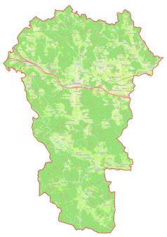 Mapa konturowa gminy Ivančna Gorica, na dole znajduje się punkt z opisem „Ambrus”