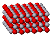 Kristalstructuur van kwik(II)oxide