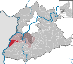 Elhelyezkedése Rajna-vidék-Pfalz térképén