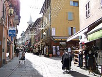 Winkelstraat in Bourg-Saint-Maurice