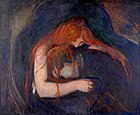 Vampire. 1895. 91 × 109 cm. Munch Museum, Oslo