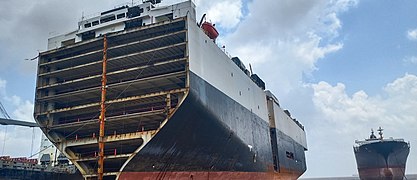 End of the life vessel beached in ship recycling yard.jpg