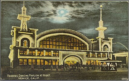 Fraser's Dancing Pavilion at night