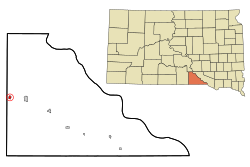 Location in Gregory County and the state of South Dakota