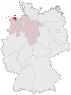 Laag van d’Landkreis Wittmund in Düütschland