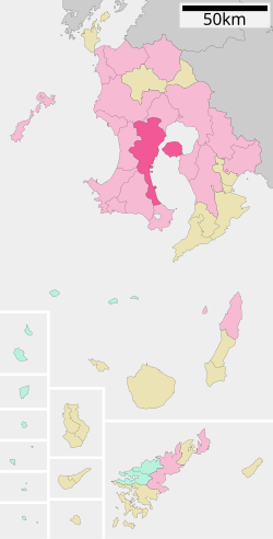 Vị trí trong Tỉnh Kagoshima