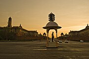 Vijay Chowk at Rajpath, with Secretariat Building in the background, New Delhi, the venue of the Beat Retreat ceremony