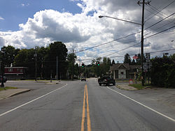 Intersection of NY 43 and NY 150 in West Sand Lake