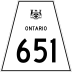 Highway 651 marker