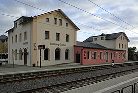 Bahnhof Stollberg (Sachs), Empfangsgebäude Gleisseite