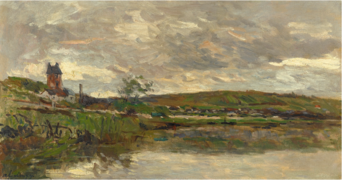 Les Bords de la Seine à Vétheuil, temps couvert Albert Lebourg, vers 1883 Collection privée, Vente 2018