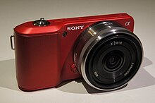 Description de l'image Sony NEX-3 red Pancake.jpg.