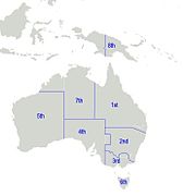 Australian military districts, October 1939