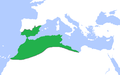 L'Empire almohade en 1200.