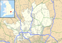 Mapa konturowa Hertfordshire, blisko dolnej krawiędzi nieco na lewo znajduje się punkt z opisem „Watford Rural”