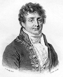 Joseph Fourier, en un gravato de Julien Léopold Boilly.