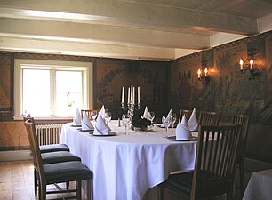 Bevarad 1700-talsmiljö i utvärdshuset Stallmästaregården.